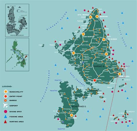 zip code siargao|Siargao Map .